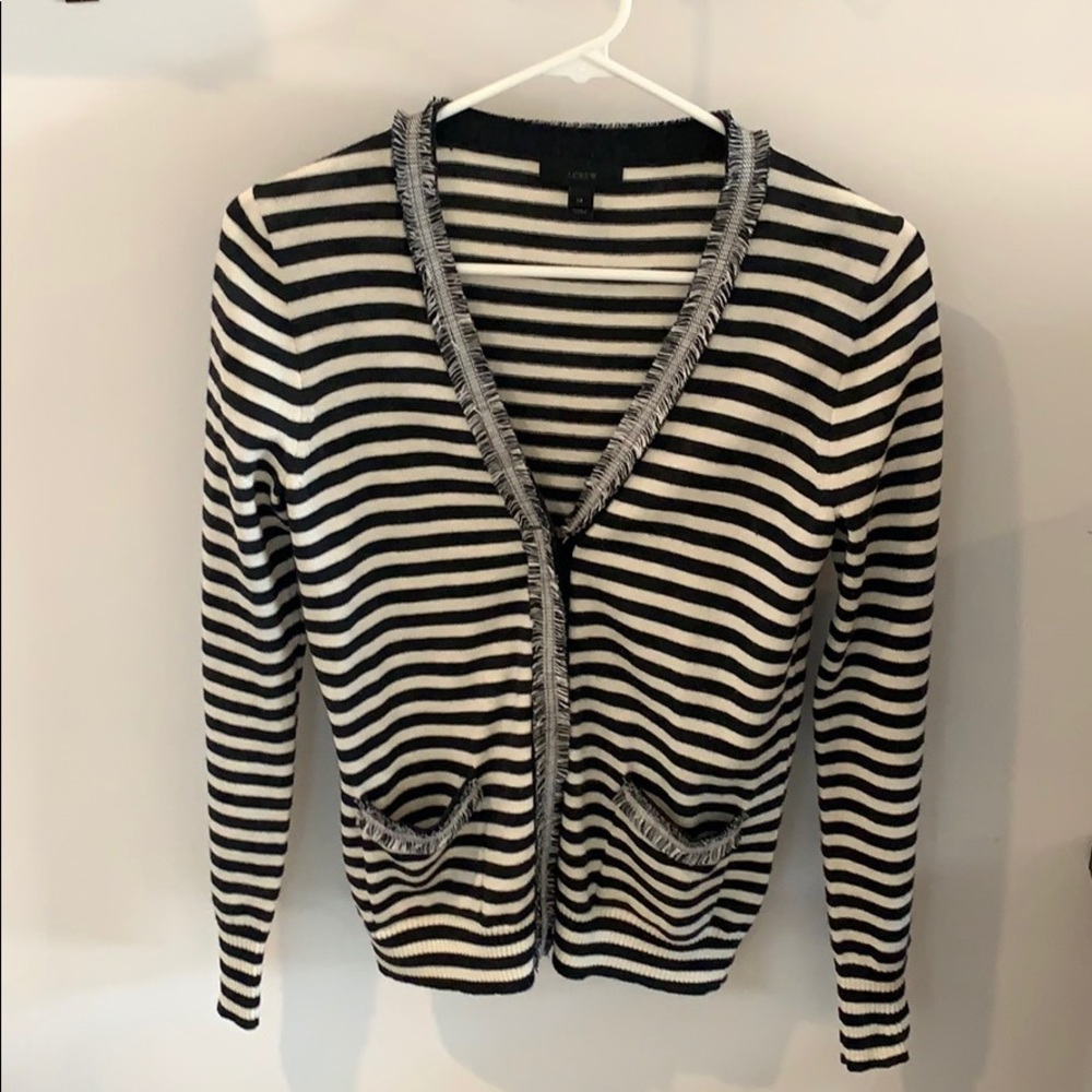 Jcrew striped cardigan